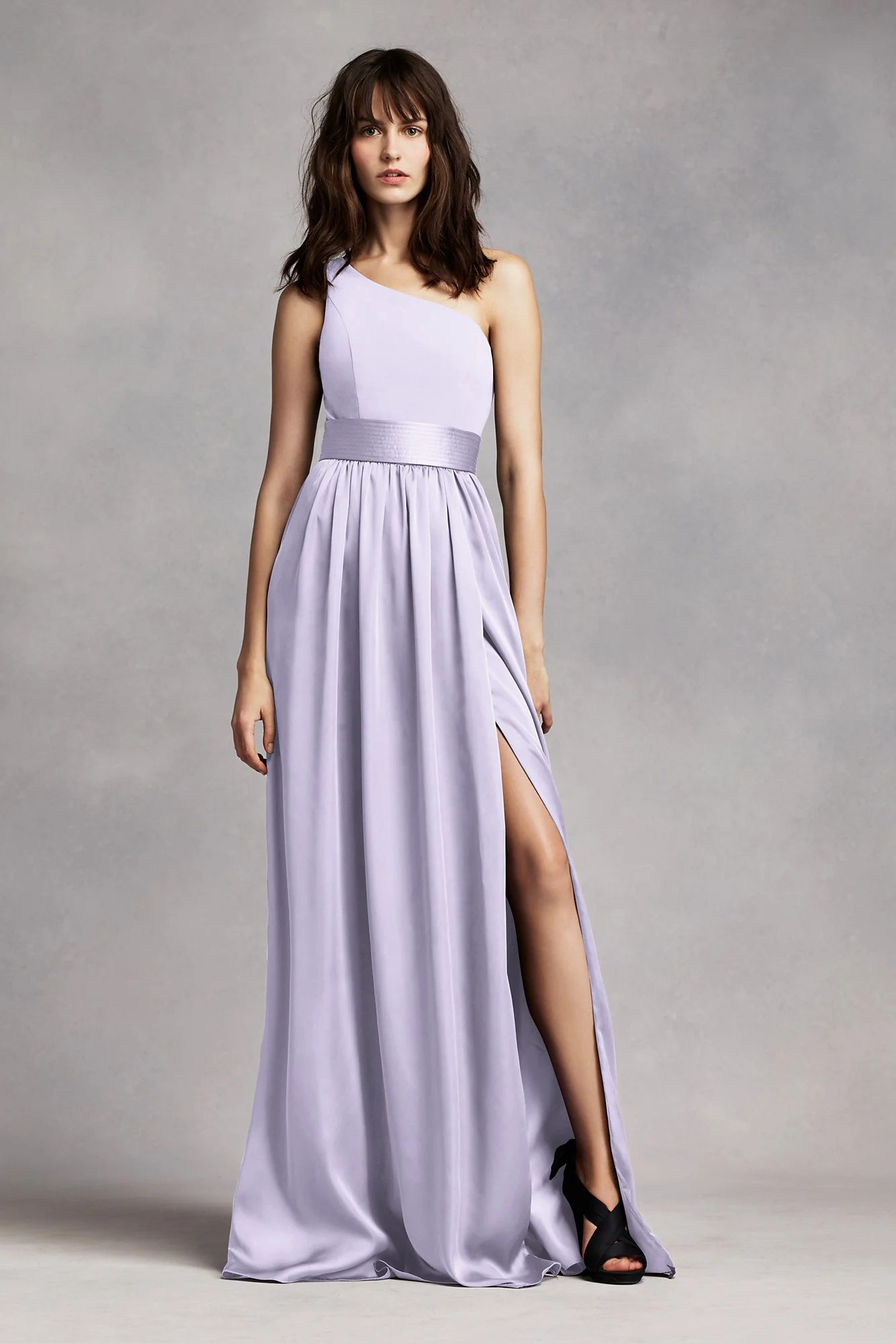 White by Vera Wang One-Shoulder Dress - Image 37