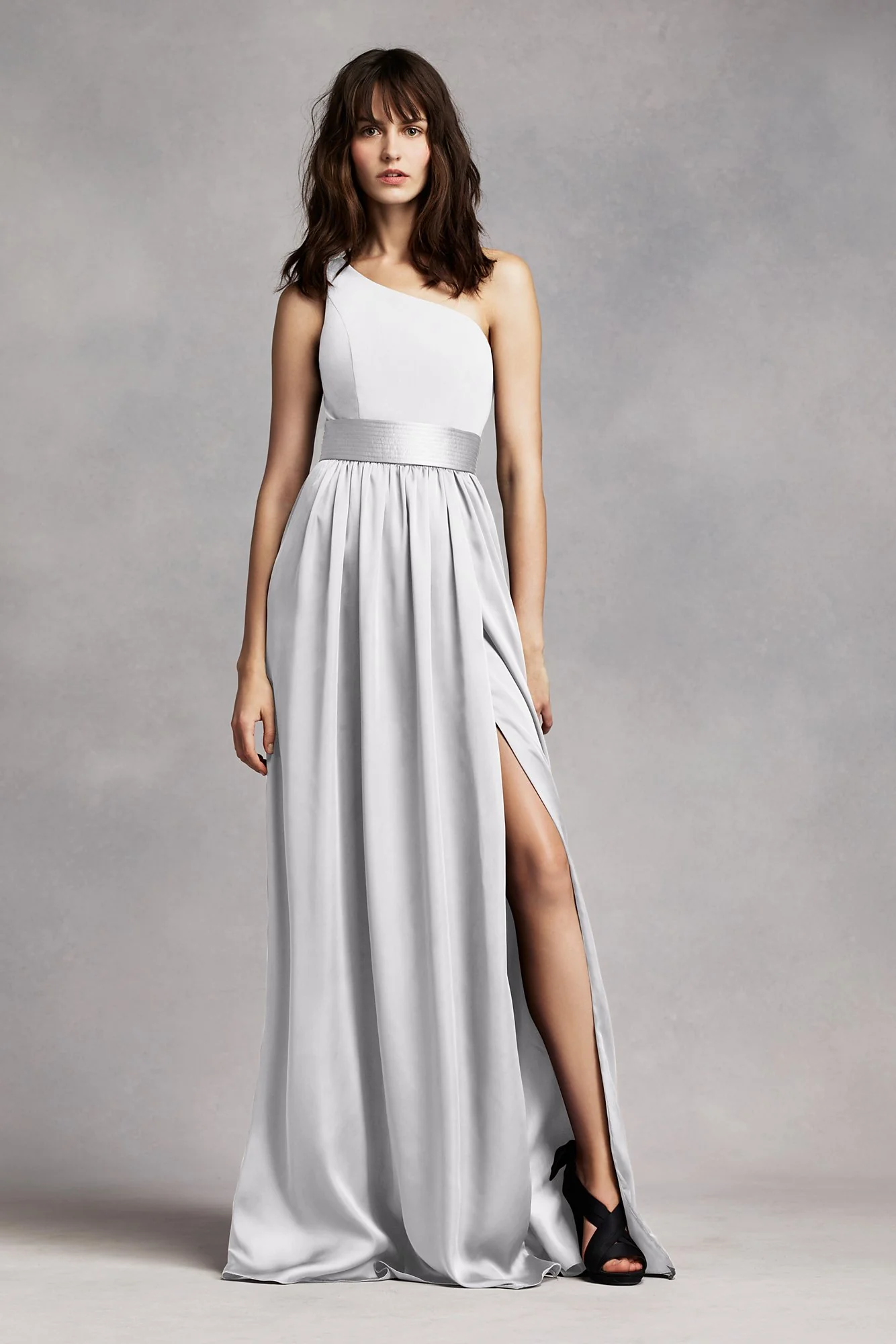 White by Vera Wang One-Shoulder Dress - Image 38