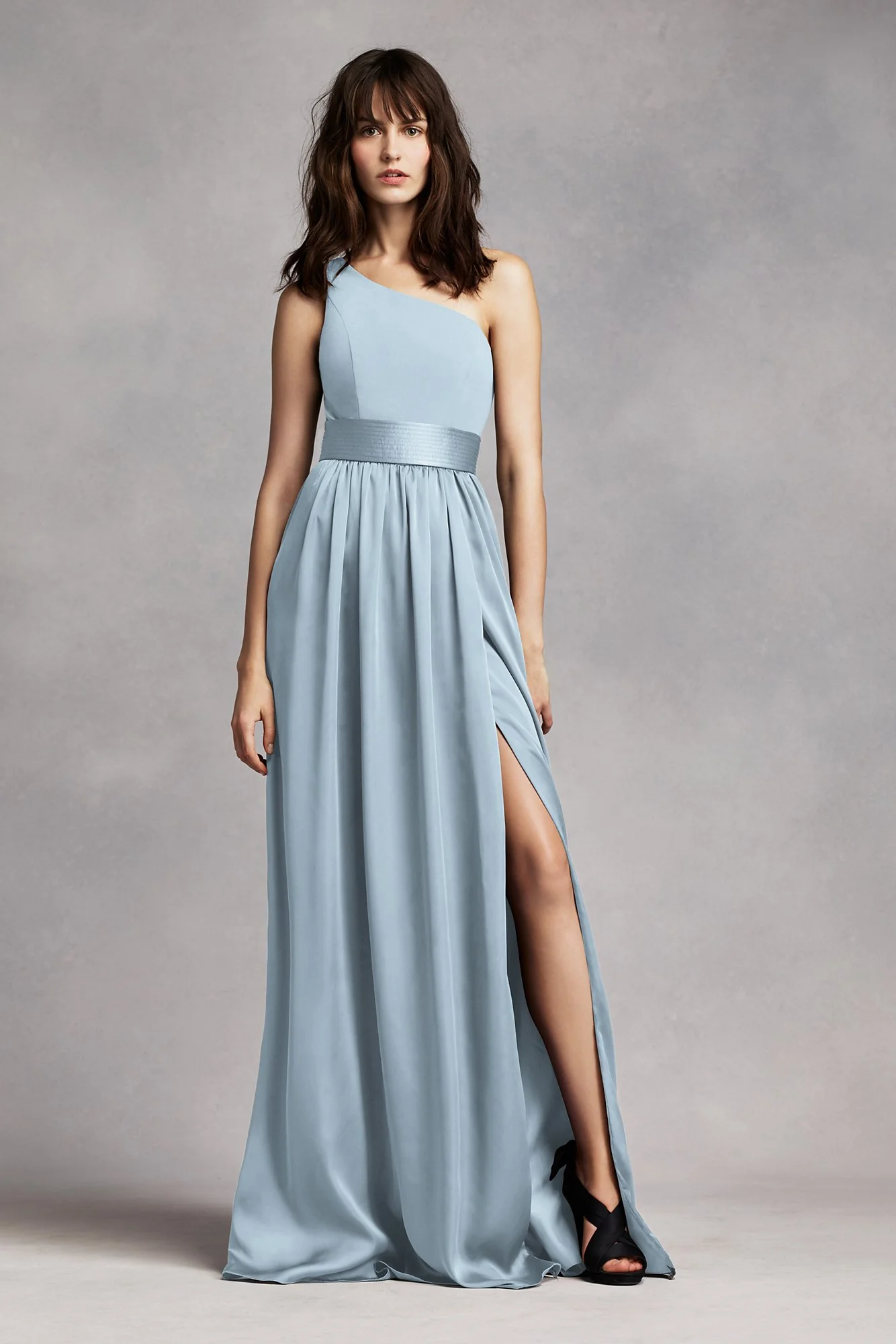 White by Vera Wang One-Shoulder Dress - Image 42