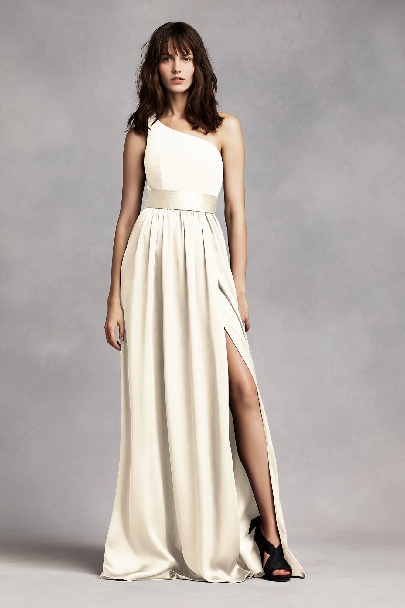 White by Vera Wang One-Shoulder Dress - Image 7
