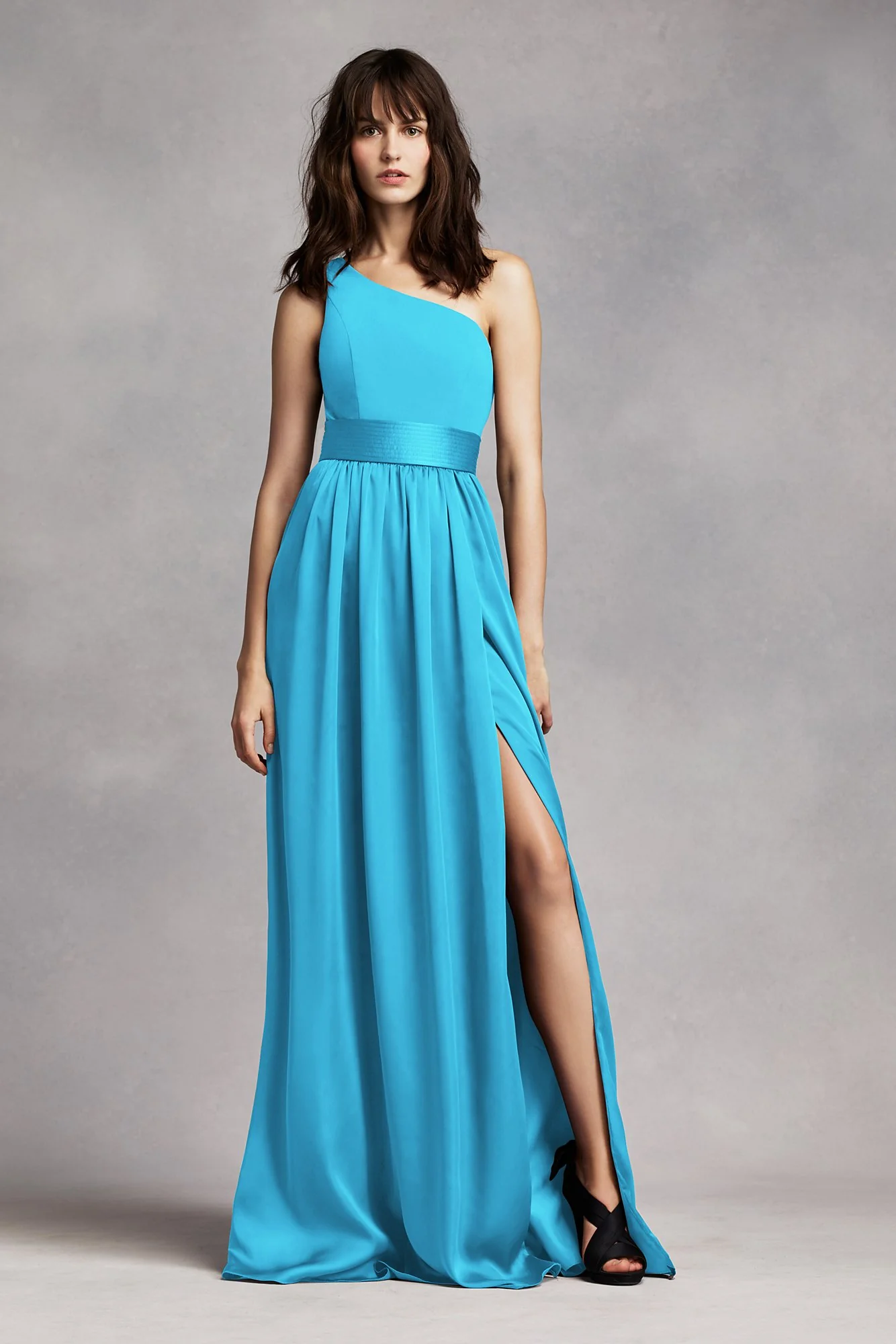 White by Vera Wang One-Shoulder Dress - Image 8