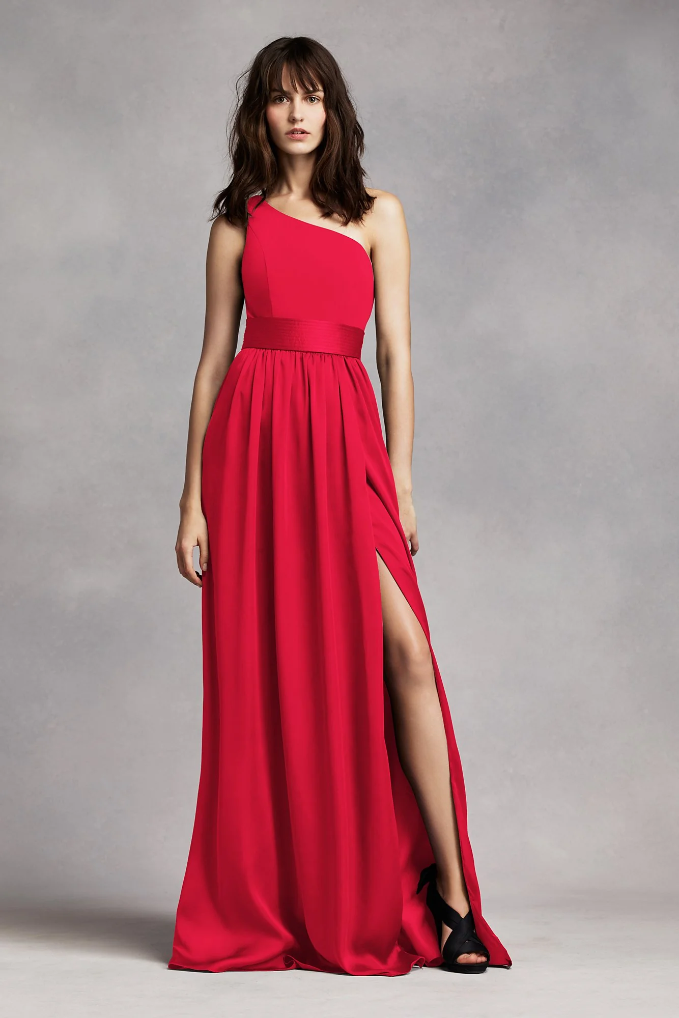 White by Vera Wang One-Shoulder Dress - Image 9
