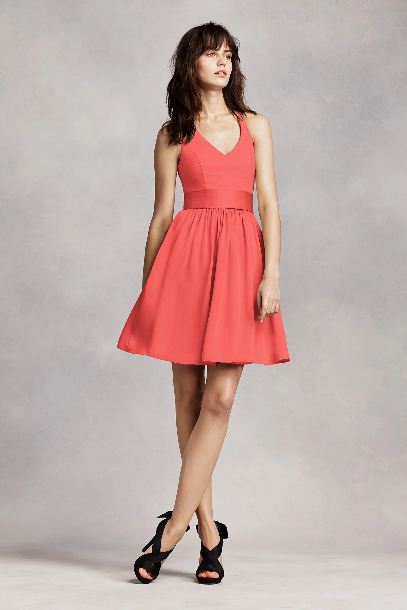 White by Vera Wang Short Halter Bridesmaid Dress - Image 11