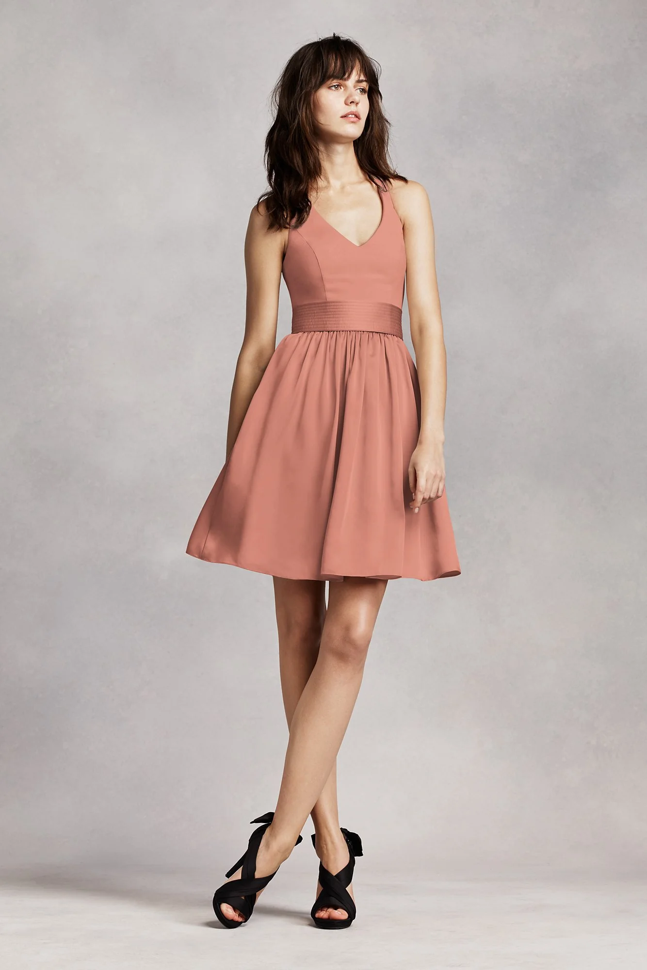 White by Vera Wang Short Halter Bridesmaid Dress - Image 12