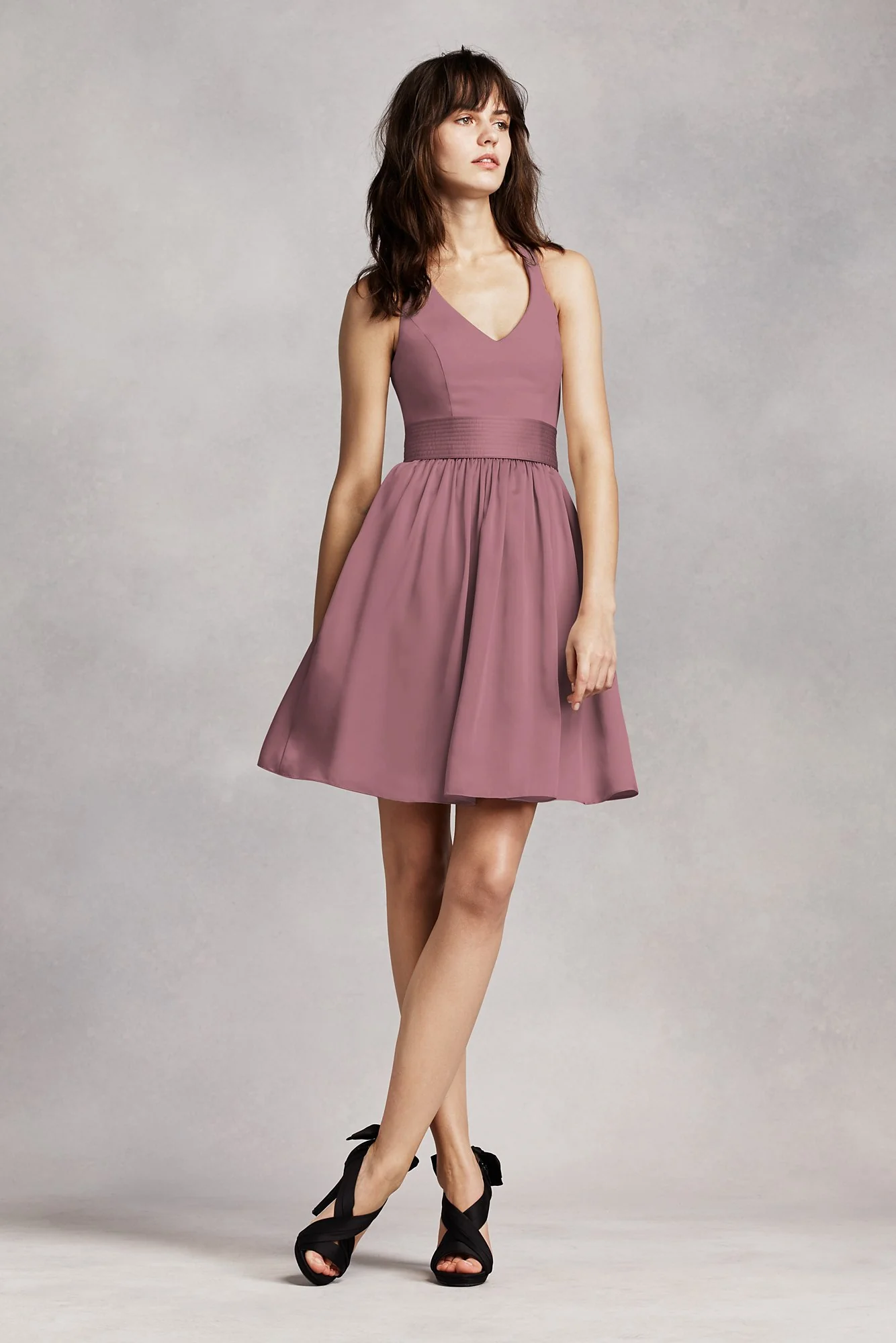 White by Vera Wang Short Halter Bridesmaid Dress - Image 16