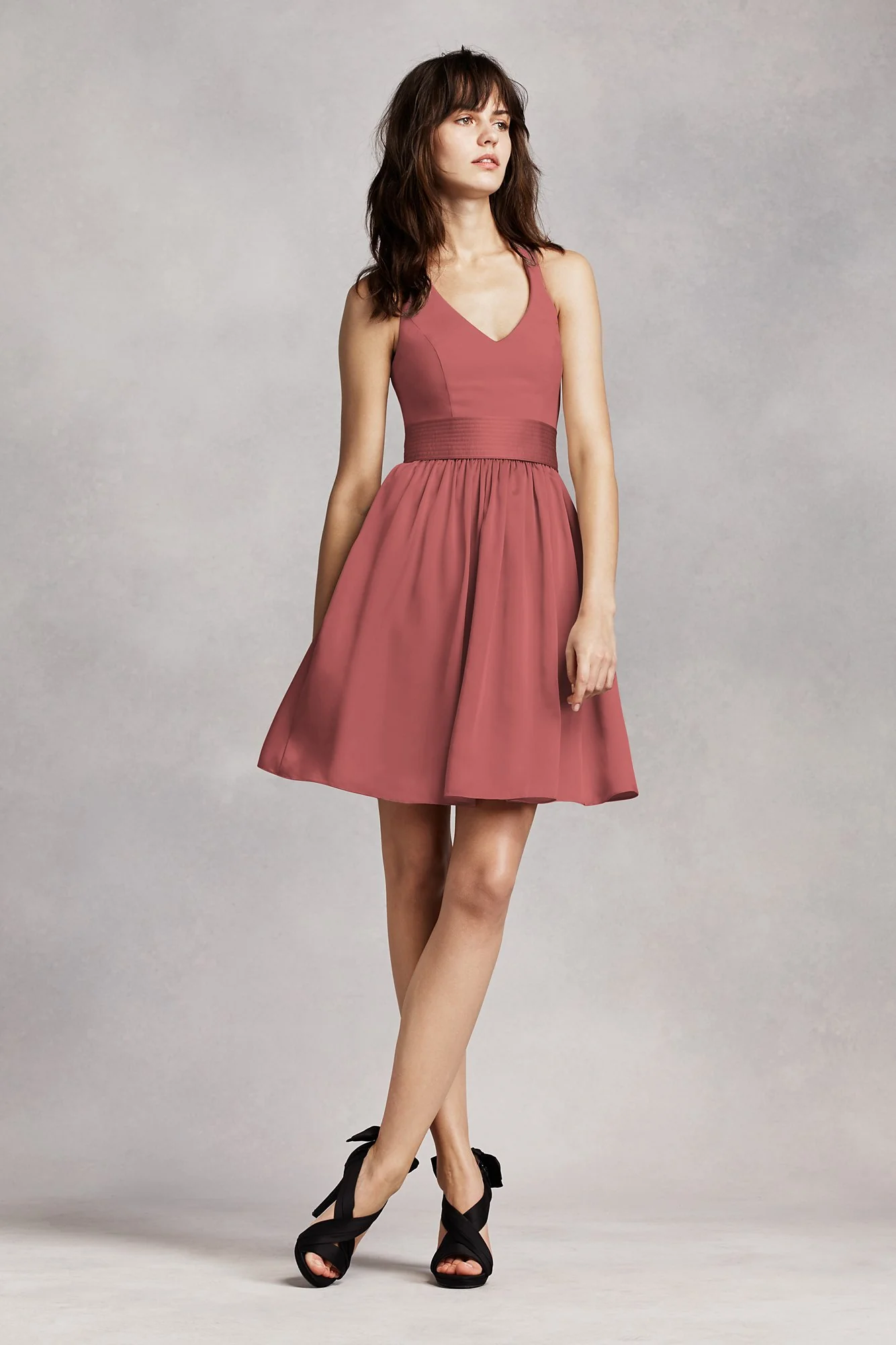 White by Vera Wang Short Halter Bridesmaid Dress - Image 3