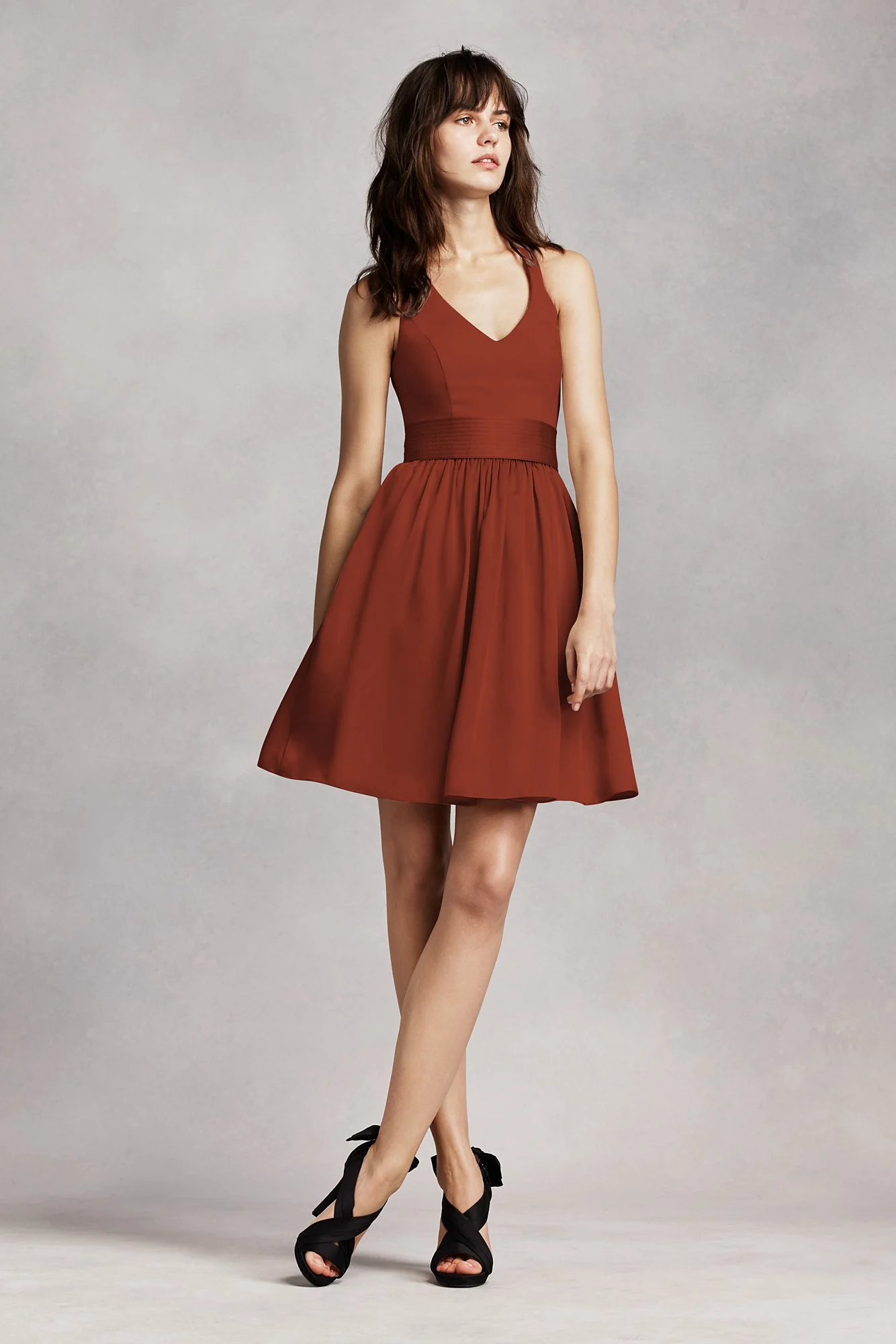 White by Vera Wang Short Halter Bridesmaid Dress - Image 5