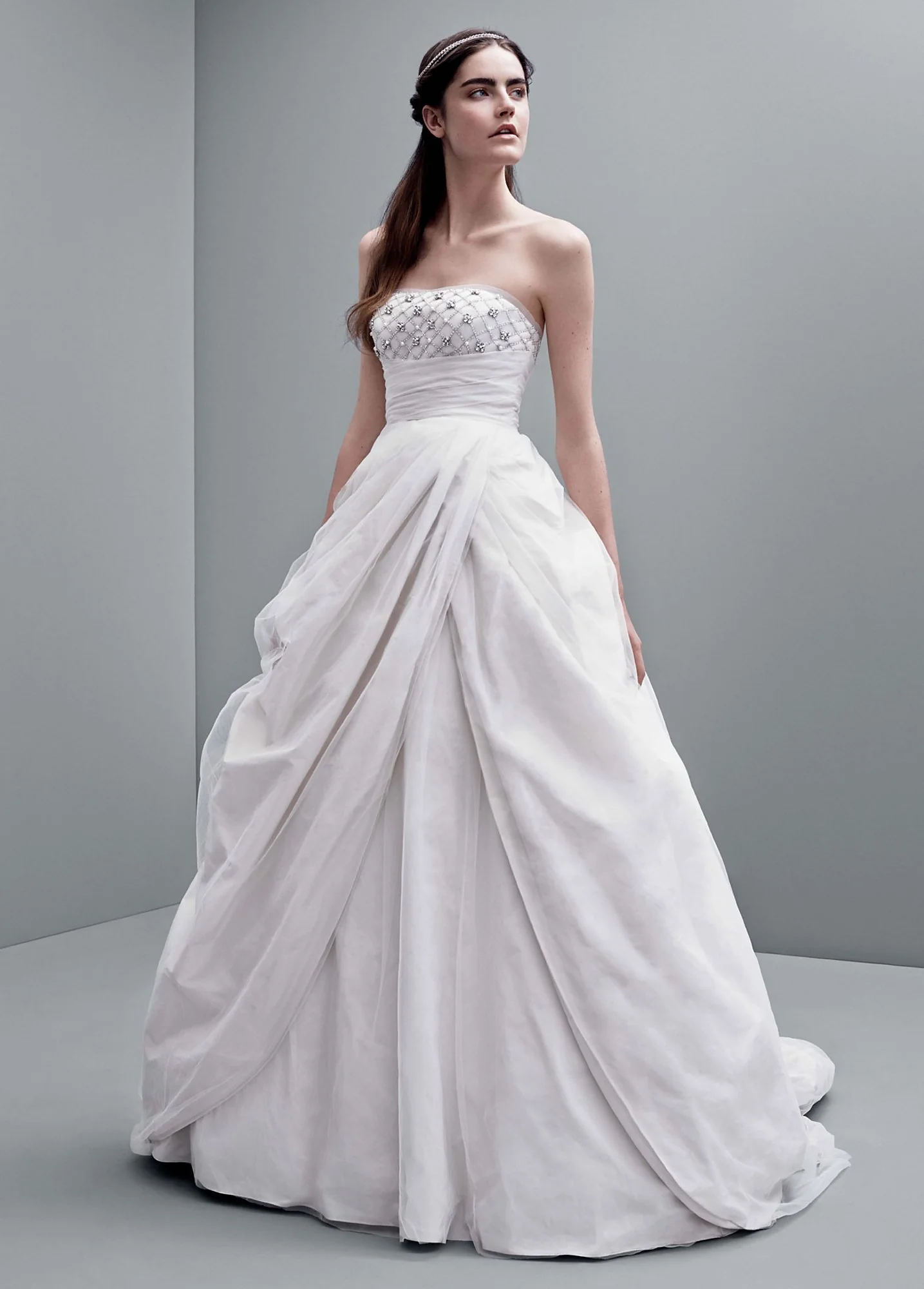 White by Vera Wang Taffeta Empire Wedding Dress