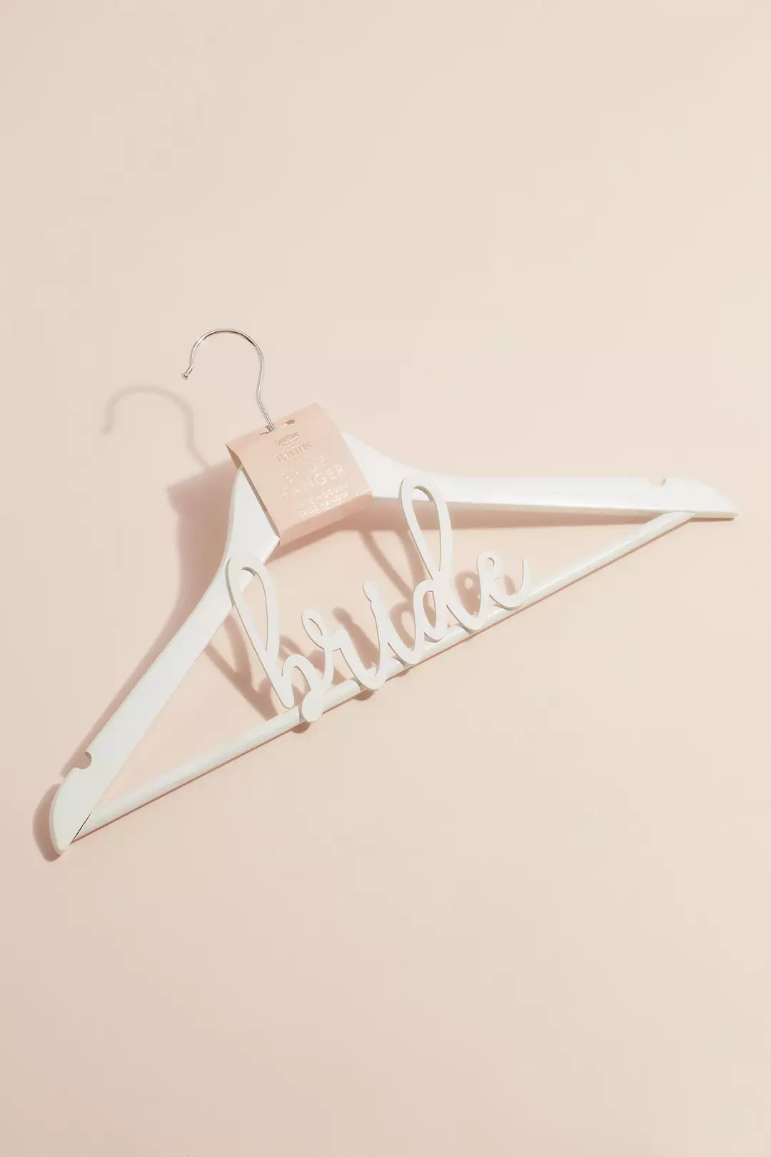 White Wooden Bride Hanger - Image 4