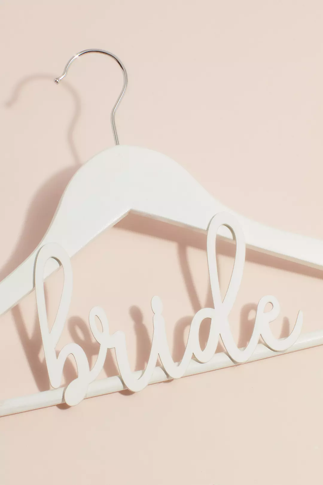 White Wooden Bride Hanger - Image 5