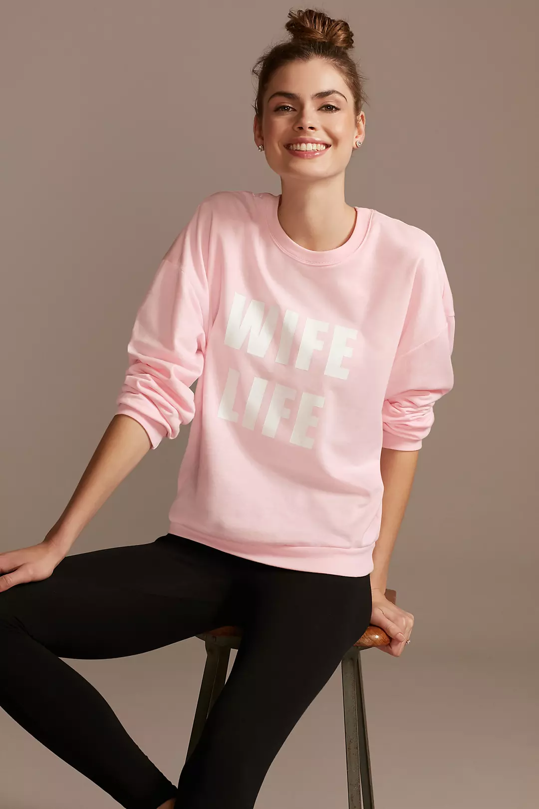Wife Life Relaxed Fit Crew Neck Sweatshirt - Image 3