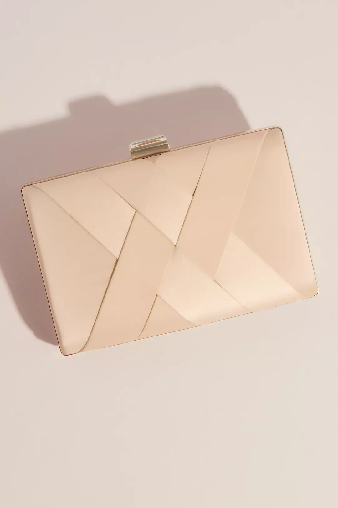 Woven Front Box Clutch with Crystal Clasp - Image 2