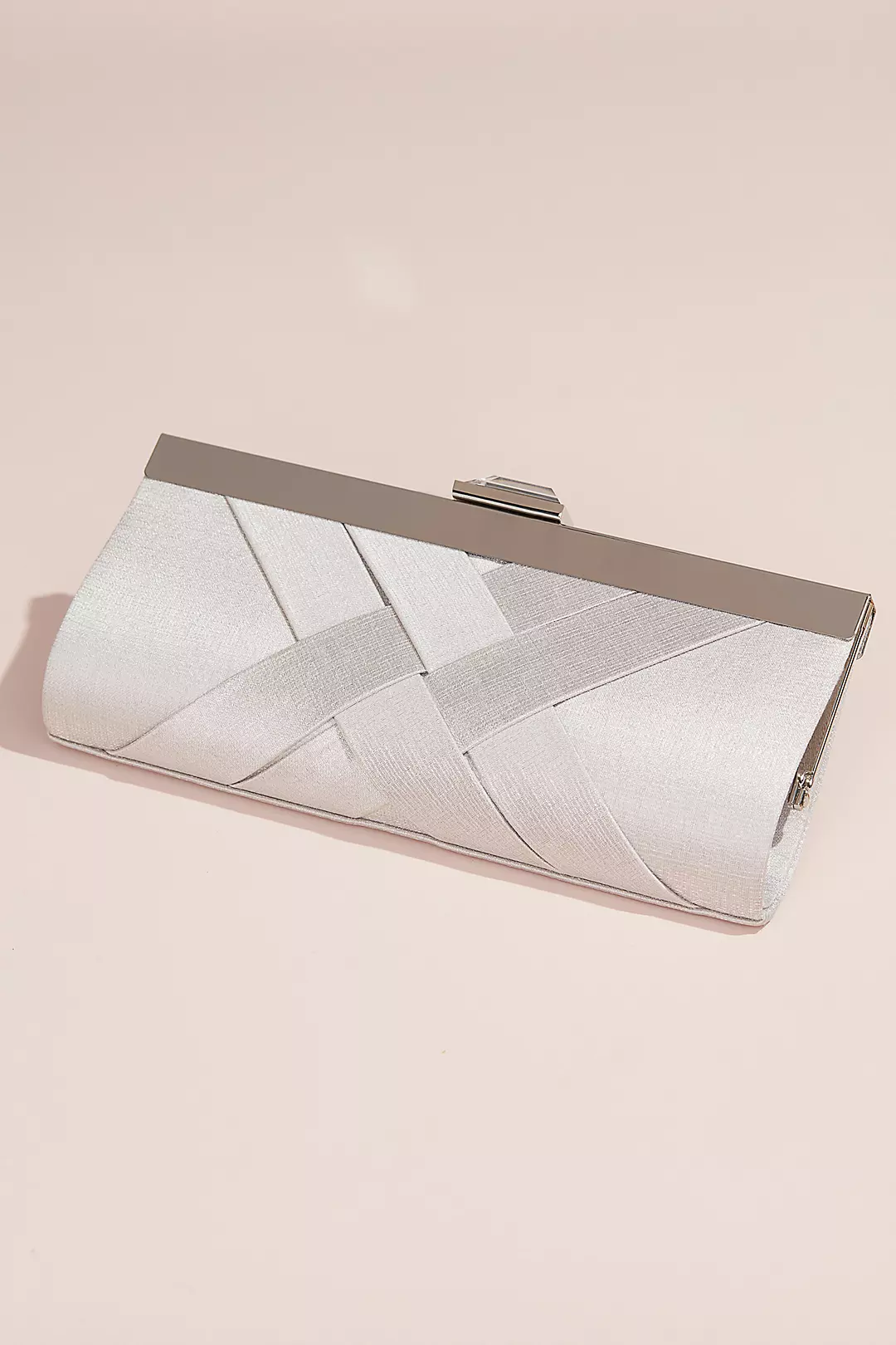 Woven Satin Frame Clutch - Image 2